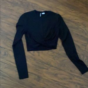 Black H&M crop top